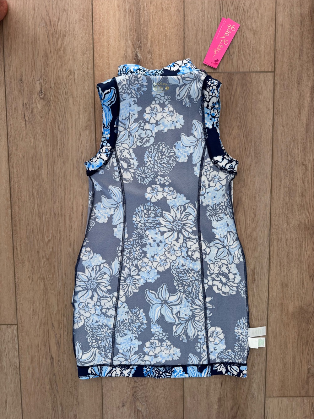 NWT Lilly Pulitzer Kathy Golf Dress UPF +50 SZ 2 Low Tide Navy Bouquet All Day - Picture 12 of 15